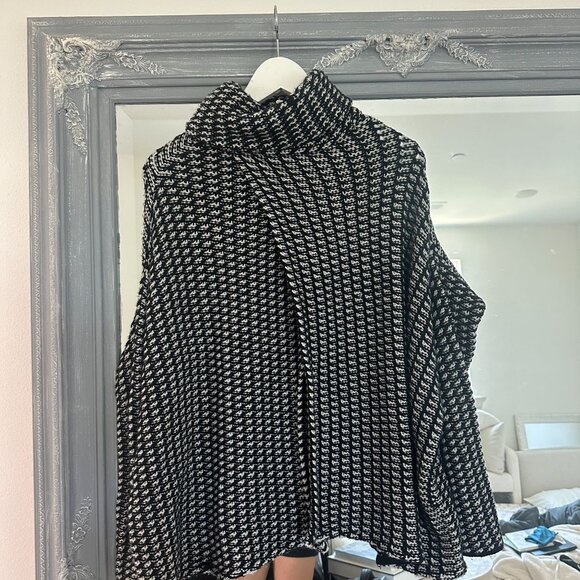 Diane von Furstenberg Ahiga Wool Tweed Turtleneck Sweater Size Small - Picture 10 of 14